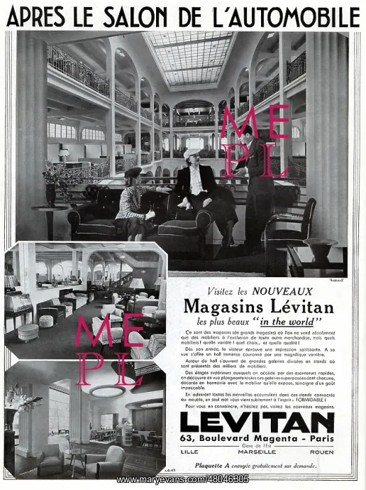 : Magazine Advertisement for Levitan interior design : Magazine Advertisement for Levitan interior design