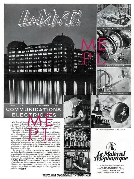 : Magazine Advertisement for LMT communications : Magazine Advertisement for LMT communications