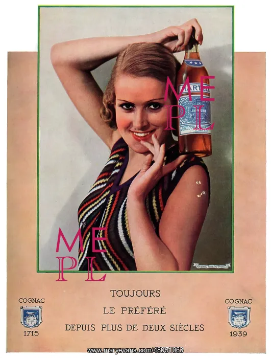 : Magazine Advertisement for Martell cognac : Magazine Advertisement for Martell cognac