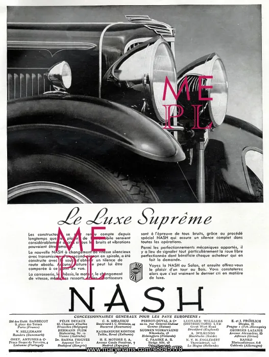 : Magazine Advertisement for Nash cars : Magazine Advertisement for Nash cars