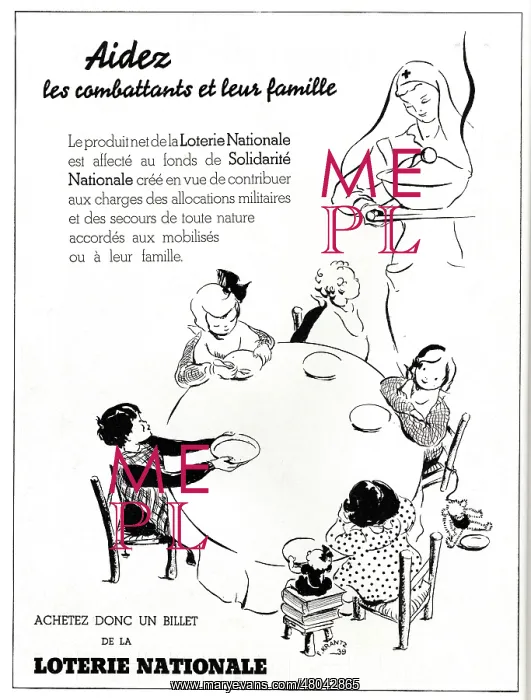: Magazine Advertisement for National Lottery, WW2 : Magazine Advertisement for National Lottery, WW2