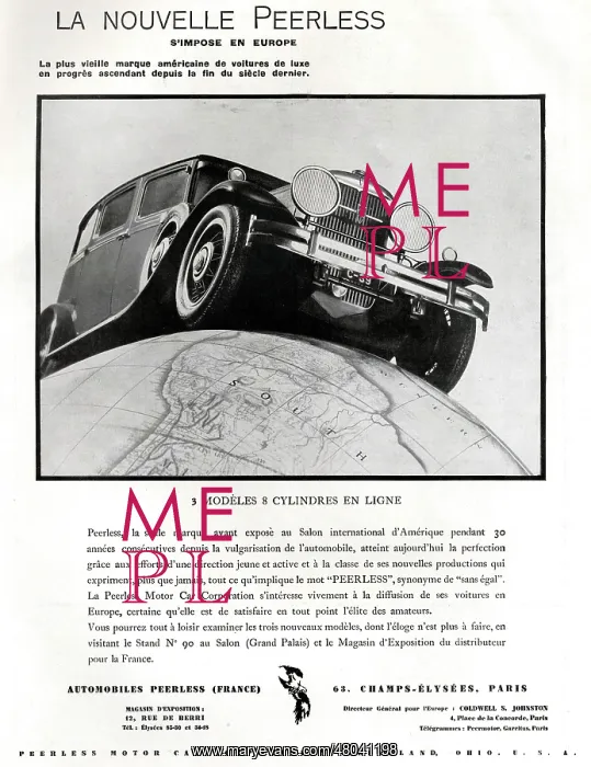 : Magazine Advertisement for the new Peerless car : Magazine Advertisement for the new Peerless car