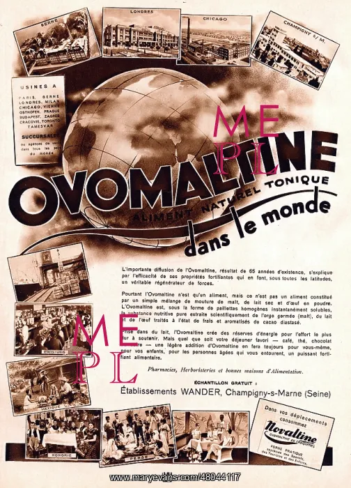 : Magazine Advertisement for Ovomaltine : Magazine Advertisement for Ovomaltine
