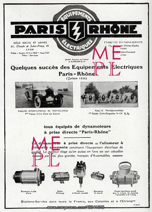  : Magazine Advertisement for Paris Rhone equipment