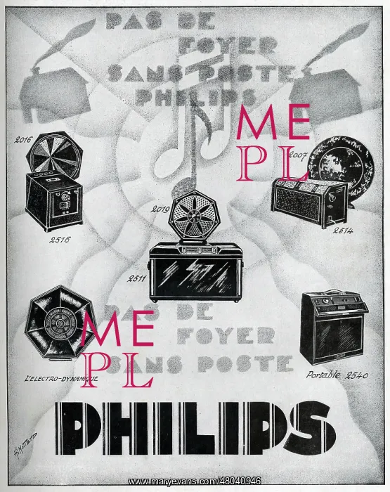 : Magazine Advertisement for Philips radios : Magazine Advertisement for Philips radios