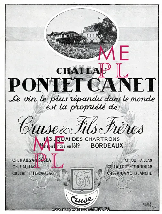 : Magazine Advertisement for Pontet Canet wines : Magazine Advertisement for Pontet Canet wines