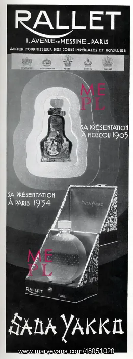 : Magazine Advertisement for Rallet perfumes : Magazine Advertisement for Rallet perfumes