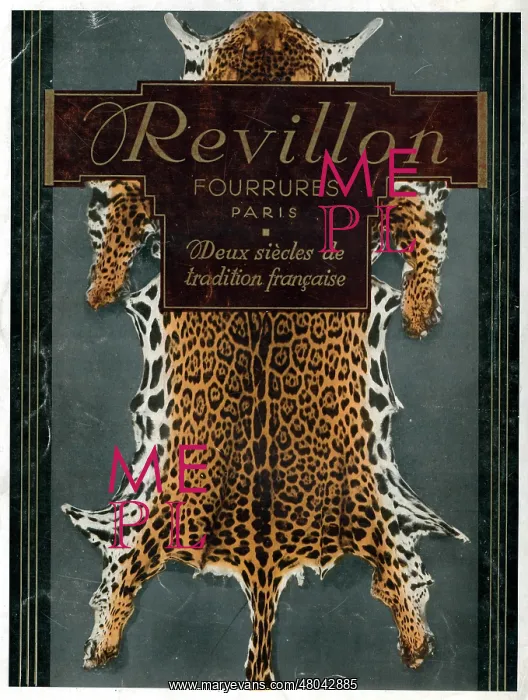 : Magazine Advertisement for Revillon furs : Magazine Advertisement for Revillon furs
