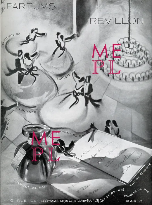 : Magazine Advertisement for Revillon perfumes : Magazine Advertisement for Revillon perfumes