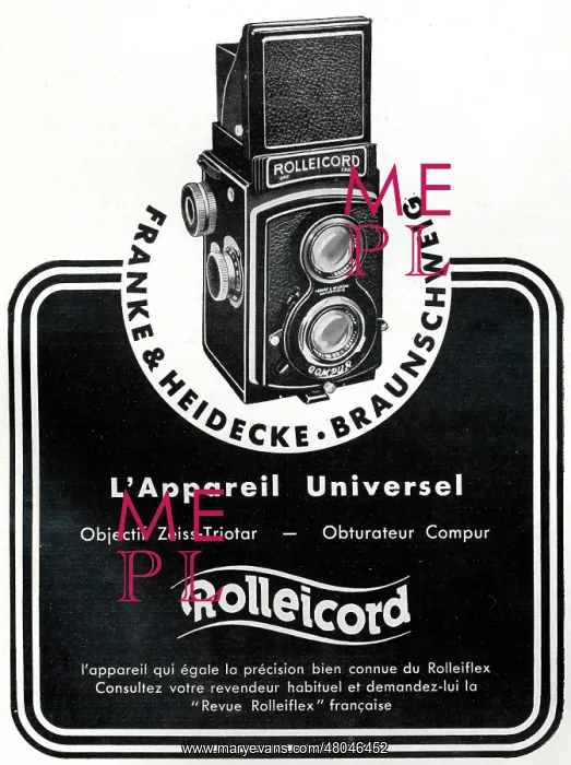 : Magazine Advertisement for Rolleicord cameras : Magazine Advertisement for Rolleicord cameras