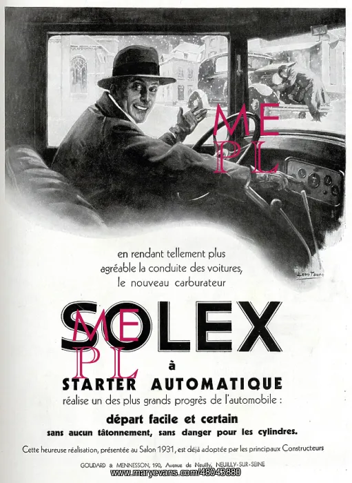 : Magazine Advertisement for Solex carburettor : Magazine Advertisement for Solex carburettor