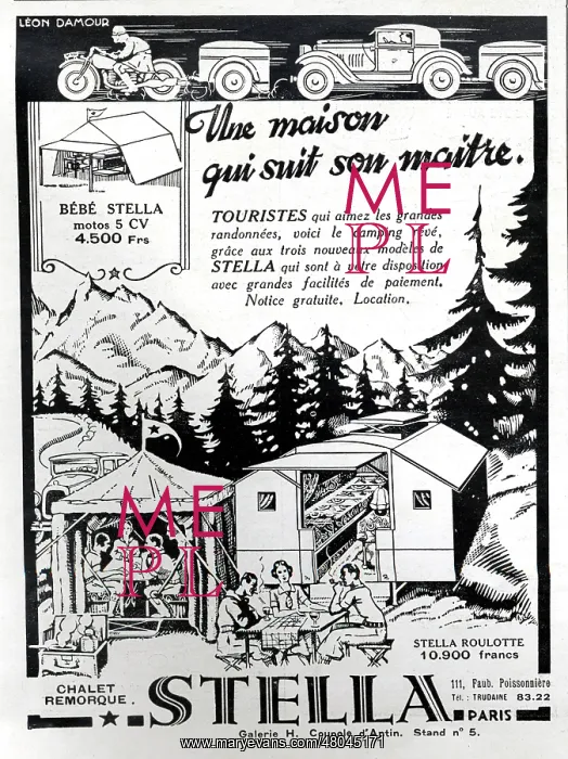: Magazine Advertisement for Stella tents : Magazine Advertisement for Stella tents