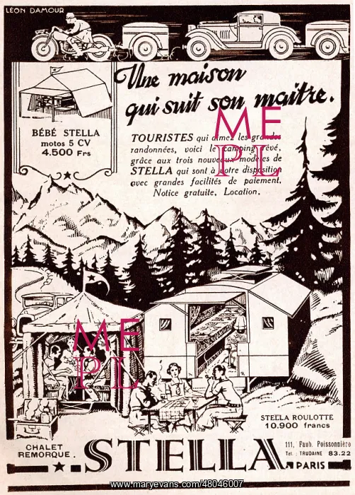 : Magazine Advertisement for Stella tents : Magazine Advertisement for Stella tents