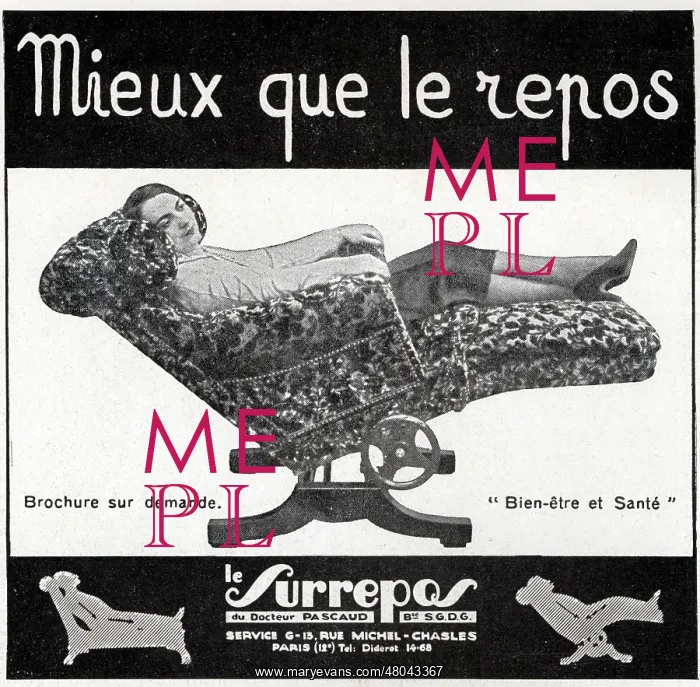 : Magazine Advertisement for Surrepos chairs : Magazine Advertisement for Surrepos chairs