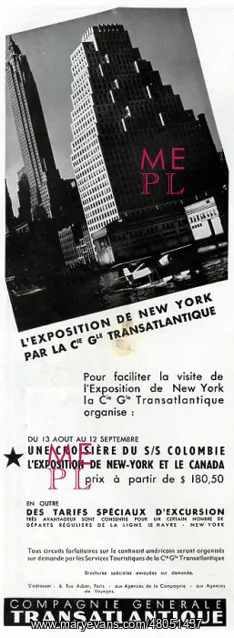 : Magazine Advertisement for transatlantic cruises : Magazine Advertisement for transatlantic cruises
