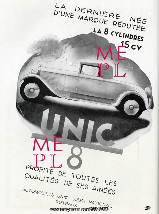 : Magazine Advertisement for Unic cars : Magazine Advertisement for Unic cars