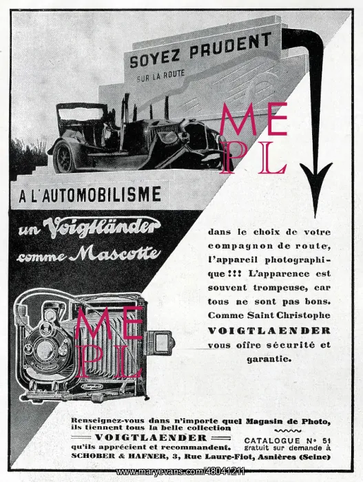 : Magazine Advertisement for Voigtlander camera : Magazine Advertisement for Voigtlander camera