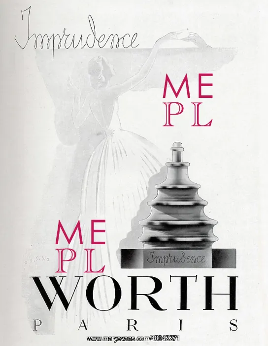 : Magazine Advertisement for Worth perfume : Magazine Advertisement for Worth perfume