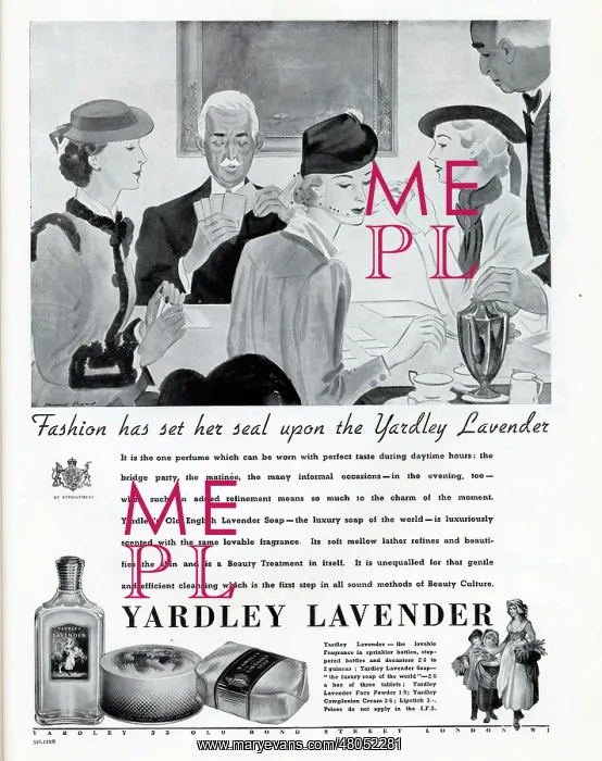 : Magazine Advertisement for Yardley Lavender : Magazine Advertisement for Yardley Lavender