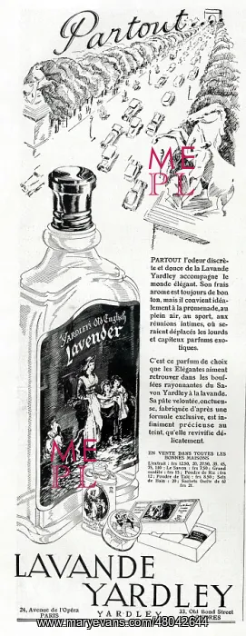 : Magazine Advertisement for Yardley lavender perfume : Magazine Advertisement for Yardley lavender perfume