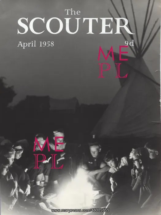 : Magazine cover, boy scouts in camp, Denmark : Magazine cover, boy scouts in camp, Denmark
