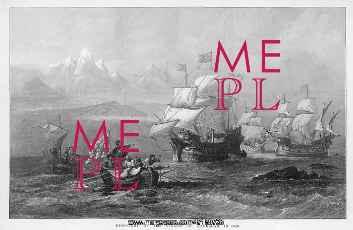 : MAGELLAN. Fernao de Magalhaes discovers the Straits of Magellan : MAGELLAN. Fernao de Magalhaes discovers the Straits of Magellan