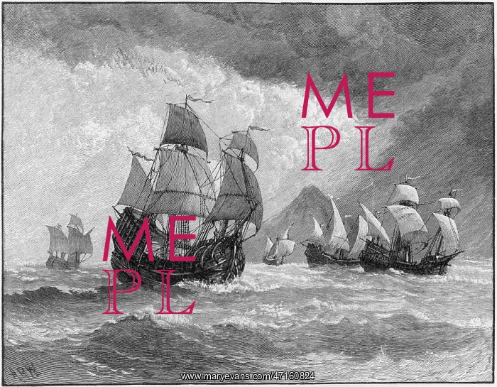 : MAGELLAN. The five vessels of his fleet - Trinidad, his flagship, : MAGELLAN. The five vessels of his fleet - Trinidad, his flagship,