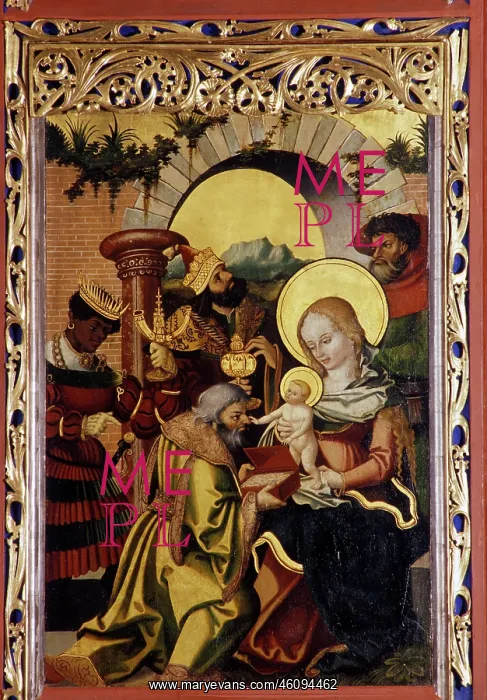 : The Three Magi in front of the crib : The Three Magi in front of the crib