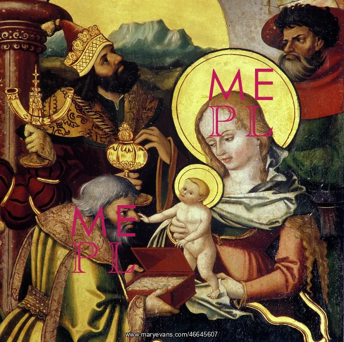: The Three Magi in front of the crib : The Three Magi in front of the crib