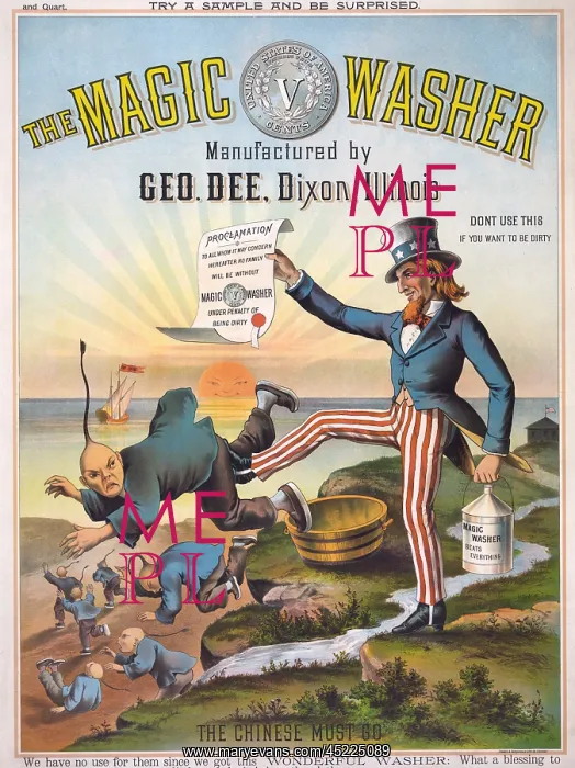 : The magic washer. The Chinese must go. Cartoon ? : The magic washer. The Chinese must go. Cartoon ?