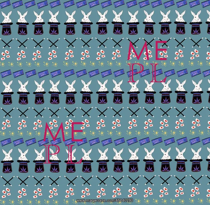 : Magician's equipment repeating pattern design : Magician's equipment repeating pattern design