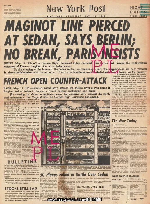 : Maginot Line pierced at Sedan : Maginot Line pierced at Sedan