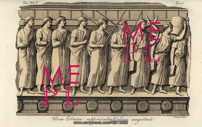 : Magistrates from an ancient Etruscan urn : Magistrates from an ancient Etruscan urn