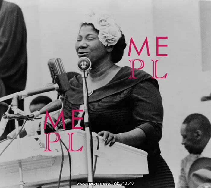 : Mahalia Jackson (1911-1972), singing from ? : Mahalia Jackson (1911-1972), singing from ?