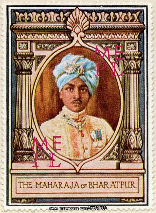 : Maharaja of Bharatpur / Stamp : Maharaja of Bharatpur / Stamp