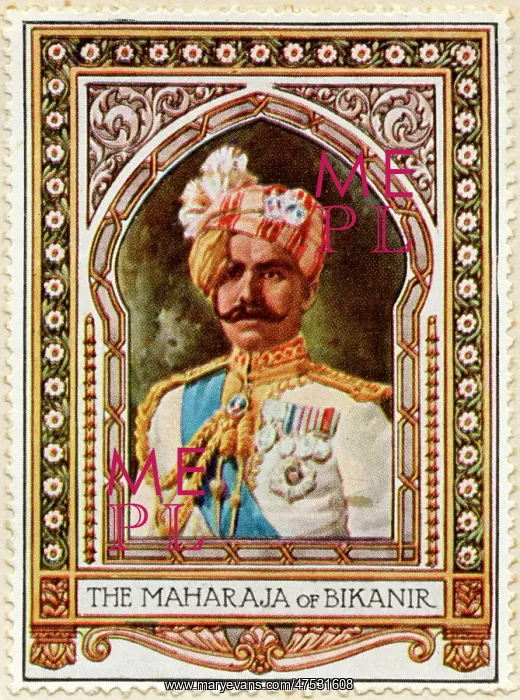 : Maharaja of Bikaner / Stamp : Maharaja of Bikaner / Stamp