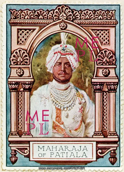 : Maharaja of Patiala / Stamp : Maharaja of Patiala / Stamp