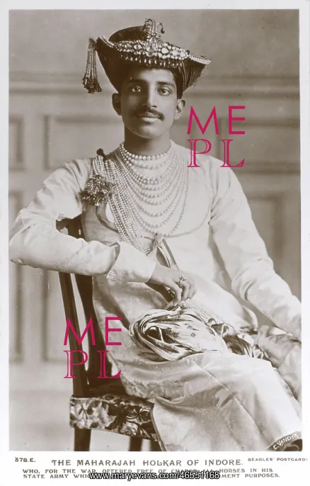 : Maharajah Holkar of Indore, India : Maharajah Holkar of Indore, India