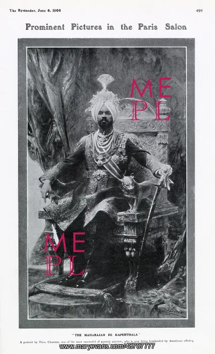 : The Maharajah of Kapurthala at Paris Salon : The Maharajah of Kapurthala at Paris Salon