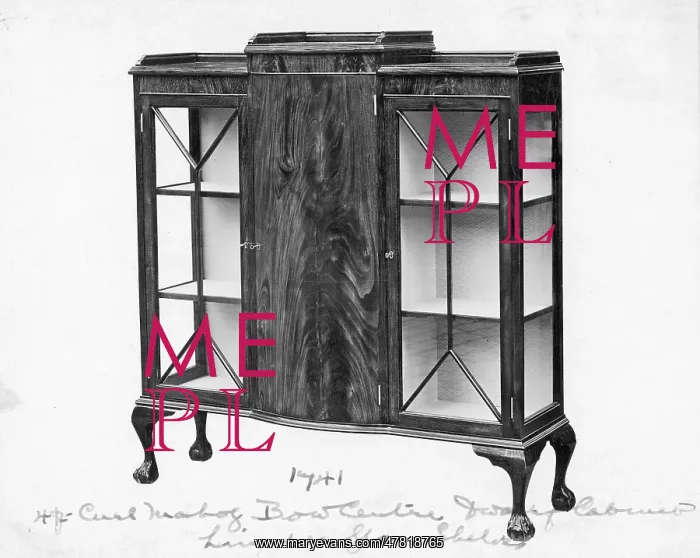 : Mahogany, glass-fronted display cabinet : Mahogany, glass-fronted display cabinet