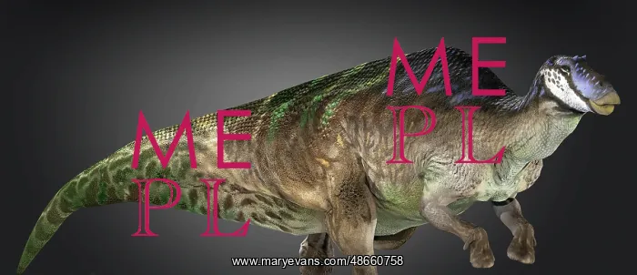 : Maiasaur dinosaur, side view : Maiasaur dinosaur, side view