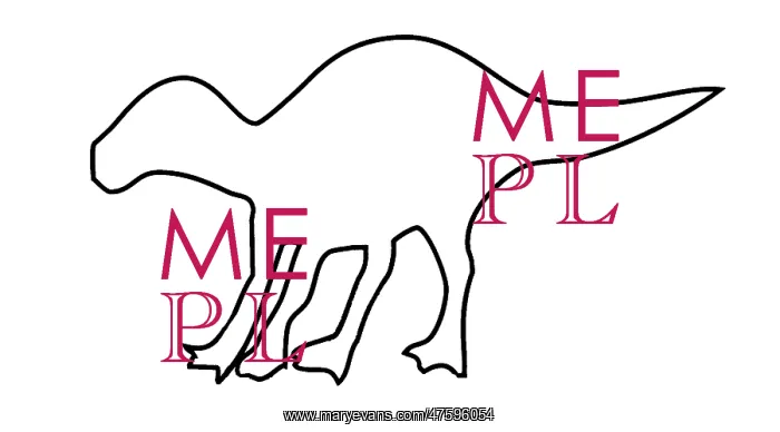 : Maiasaura. Outline illustration of a Maiasaura : Maiasaura. Outline illustration of a Maiasaura