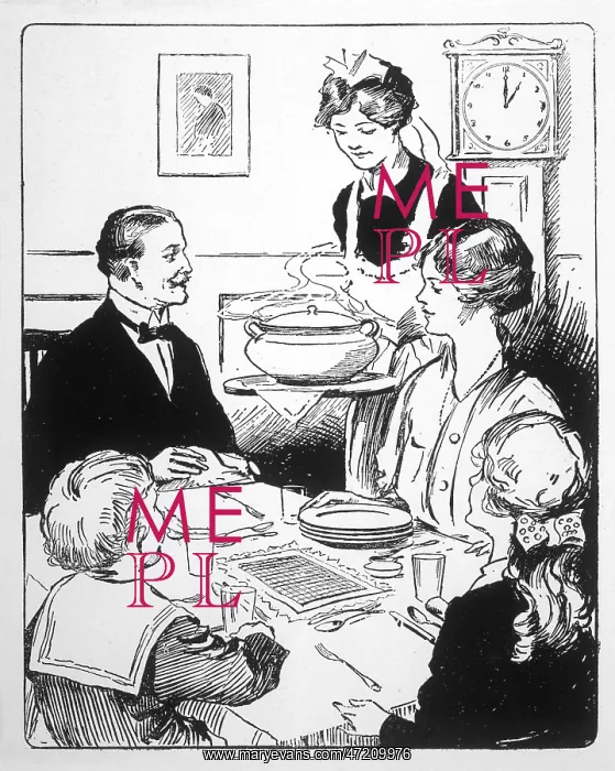 : MAID BRINGS LUNCH : MAID BRINGS LUNCH