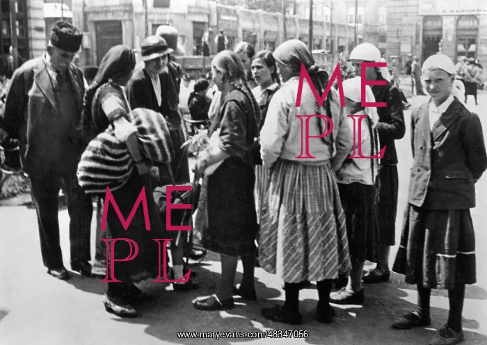 : Maid market in Sofia, 1930s : Maid market in Sofia, 1930s
