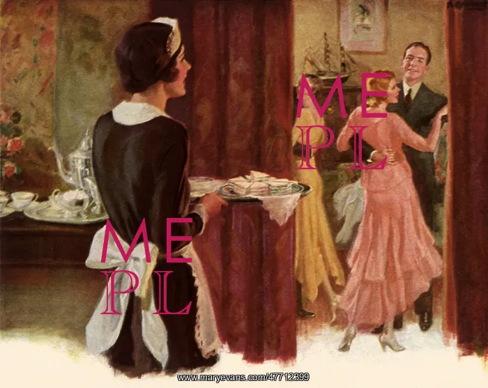 : Maid Serves Sandwiches : Maid Serves Sandwiches