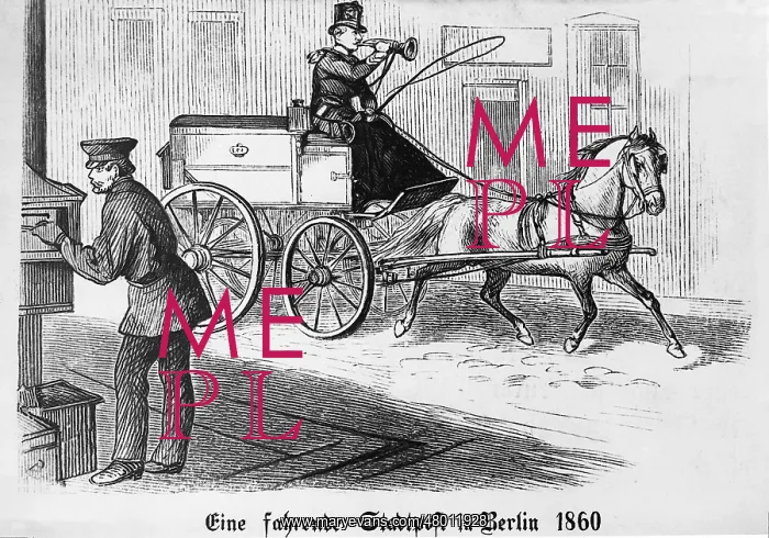  : Mail car in Berlin, 1860