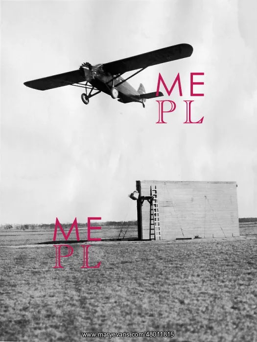 : Mail plane takes on in-flight air mail, 1929 : Mail plane takes on in-flight air mail, 1929