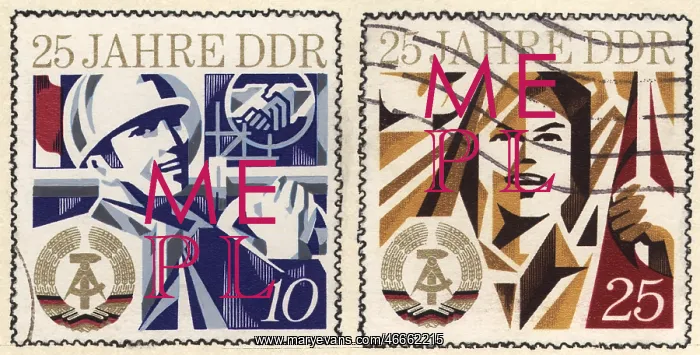 : mail / post, postage stamps, 10 and 25 pfennig : mail / post, postage stamps, 10 and 25 pfennig