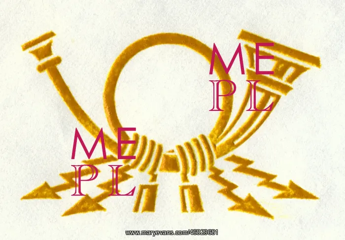  : mail  /  post, posthorn, emblem, German Post of