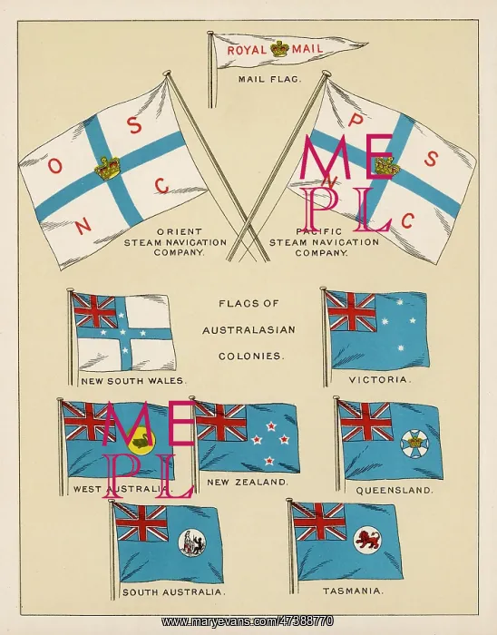 : MAIL SHIP FLAGS & OTHERS : MAIL SHIP FLAGS & OTHERS